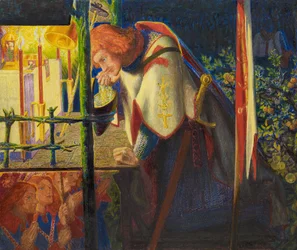 Sir Galahad an der Ruinenkapelle